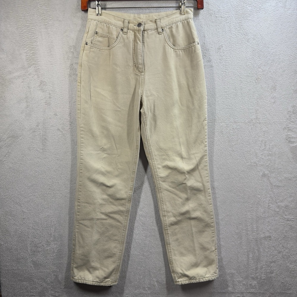 Vintage Woolrich‎ Fleece-Lined Khaki Pants Women's Size 6 Chore Outdoor Winter